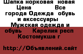 Шапка норковая, новая › Цена ­ 5 000 - Все города Одежда, обувь и аксессуары » Мужская одежда и обувь   . Карелия респ.,Костомукша г.